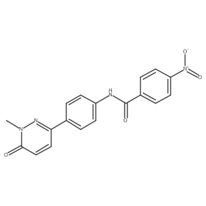 N-(4-(1-methyl-6-oxo-1,6-dihydropyridazin-3-yl)phenyl)-4-nitrobenzamide结构式