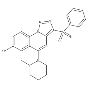 7-Chloro-5-(2-methylpiperidin-1-yl)-3-(phenylsulfonyl)[1,2,3]triazolo[1,5-a]quinazoline结构式