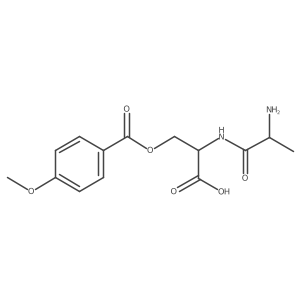 L-Alanyl-O-(4-methoxybenzoyl)-L-serine结构式