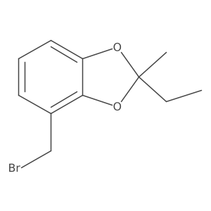 4-(Bromomethyl)-2-ethyl-2-methyl-1,3-benzodioxole结构式