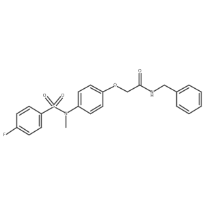 2-[4-[[(4-Fluorophenyl)sulfonyl]methylamino]phenoxy]-N-(phenylmethyl)acetamide结构式