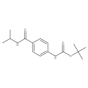 Tert-butyl (4-(isopropylcarbamoyl)phenyl)carbamate结构式