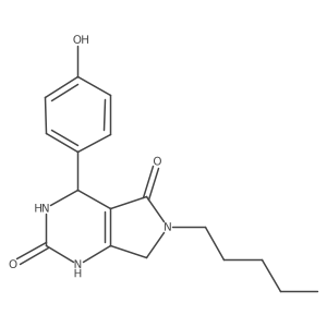 4-(4-hydroxyphenyl)-6-pentyl-3,4,6,7-tetrahydro-1H-pyrrolo[3,4-d]pyrimidine-2,5-dione结构式