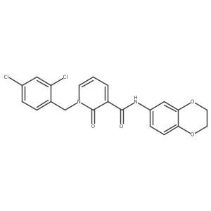 1-(2,4-dichlorobenzyl)-N-(2,3-dihydrobenzo[b][1,4]dioxin-6-yl)-2-oxo-1,2-dihydropyridine-3-carboxamide Structure