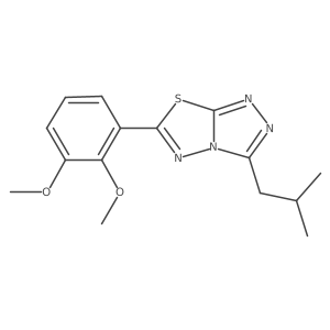 6-(2,3-Dimethoxyphenyl)-3-isobutyl[1,2,4]triazolo[3,4-b][1,3,4]thiadiazole结构式