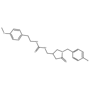 1-((1-(4-Fluorobenzyl)-5-oxopyrrolidin-3-yl)methyl)-3-(4-methoxyphenethyl)urea Structure