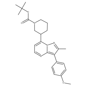 Tert-butyl 3-(3-(4-methoxyphenyl)-2-methylpyrazolo[1,5-a]pyrimidin-7-yl)piperidine-1-carboxylate Structure