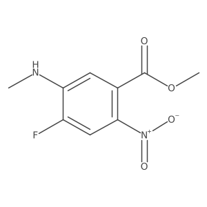 Methyl 4-fluoro-5-(methylamino)-2-nitrobenzoate结构式