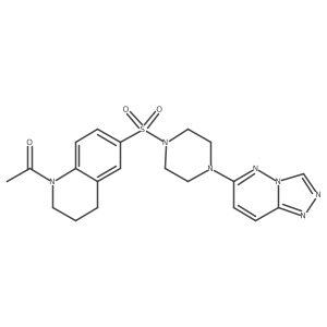 1-{6-[(4-{[1,2,4]Triazolo[4,3-b]pyridazin-6-yl}piperazin-1-yl)sulfonyl]-1,2,3,4-tetrahydroquinolin-1-yl}ethan-1-one结构式