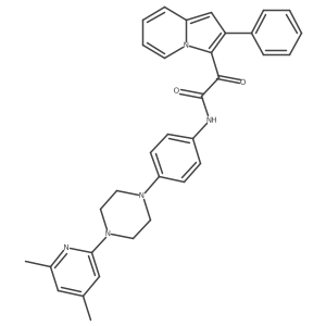N-[4-[4-(4,6-dimethylpyridin-2-yl)piperazin-1-yl]phenyl]-2-oxo-2-(2-phenylindolizin-3-yl)acetamide Structure
