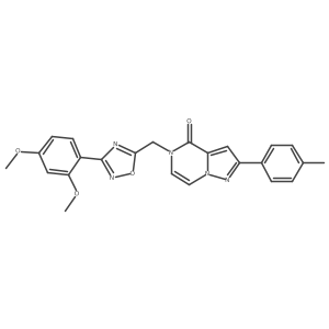 5-{[3-(2,4-dimethoxyphenyl)-1,2,4-oxadiazol-5-yl]methyl}-2-(4-methylphenyl)-4H,5H-pyrazolo[1,5-a]pyrazin-4-one Structure
