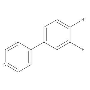 4-(4-Bromo-3-fluorophenyl)pyridine结构式