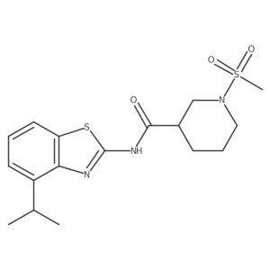 N-(4-isopropylbenzo[d]thiazol-2-yl)-1-(methylsulfonyl)piperidine-3-carboxamide结构式