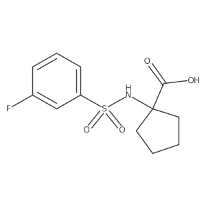 1-[(3-Fluorophenyl)sulfonylamino]cyclopentane-1-carboxylic acid Structure