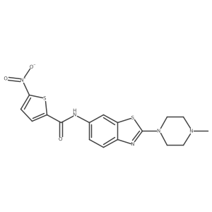 N-(2-(4-methylpiperazin-1-yl)benzo[d]thiazol-6-yl)-5-nitrothiophene-2-carboxamide Structure
