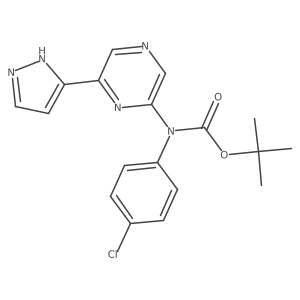(4-chloro-phenyl)-[6-(2H-pyrazol-3-yl)-pyrazin-2-yl]-carbamic acid tert-butyl ester Structure