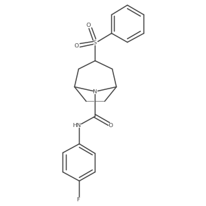 3-(Benzenesulfonyl)-N-(4-fluorophenyl)-8-azabicyclo[3.2.1]octane-8-carboxamide Structure