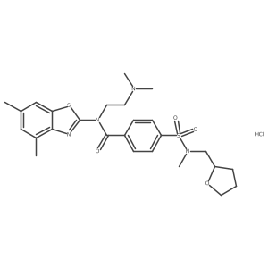 N-(4,6-dimethyl-1,3-benzothiazol-2-yl)-N-[2-(dimethylamino)ethyl]-4-{methyl[(oxolan-2-yl)methyl]sulfamoyl}benzamide hydrochloride结构式
