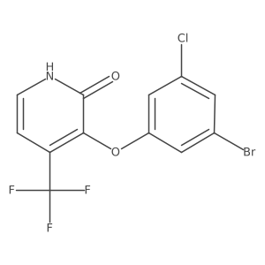 3-(3-Bromo-5-chlorophenoxy)-4-(trifluoromethyl)pyridin-2-ol结构式
