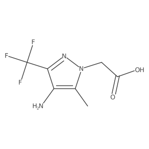 2-(4-Amino-5-methyl-3-(trifluoromethyl)-1H-pyrazol-1-yl)acetic acid结构式