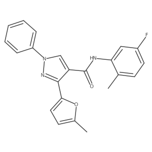 N-(5-Fluoro-2-methylphenyl)-3-(5-methyl-2-furanyl)-1-phenyl-1H-pyrazole-4-carboxamide Structure
