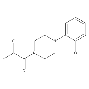 2-Chloro-1-[4-(2-hydroxyphenyl)piperazin-1-yl]propan-1-one Structure