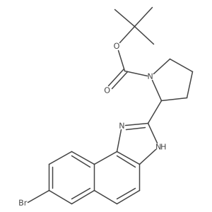 (S)-tert-butyl 2-(7-bromo-1H-naphtho[1,2-d]imidazol-2-yl)pyrrolidine-1-carboxylate Structure