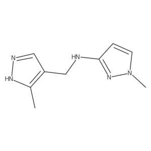 1-methyl-N-[(3-methyl-1H-pyrazol-4-yl)methyl]-1H-pyrazol-3-amine Structure