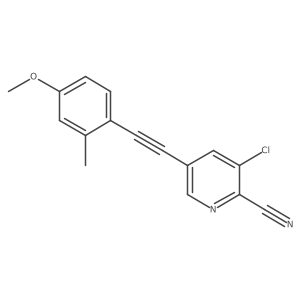 3-Chloro-5-((4-methoxy-2-methylphenyl)ethynyl)picolinonitrile结构式
