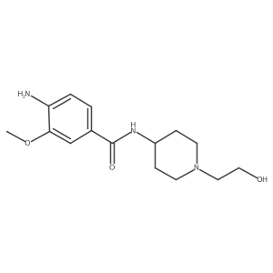 4-amino-N-[1-(2-hydroxy-ethyl)-piperidin-4-yl]-3-methoxy-benzamide结构式