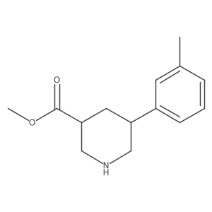 Methyl 5-(3-methylphenyl)piperidine-3-carboxylate结构式