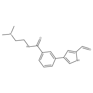N-[2-(Dimethylamino)ethyl]-3-(5-formyl-1H-pyrrol-3-yl)benzamide Structure