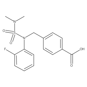 4-{[(Dimethylsulfamoyl)(2-fluorophenyl)amino]methyl}benzoic acid Structure