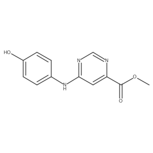 4-Pyrimidinecarboxylic acid, 6-[(4-hydroxyphenyl)amino]-, methyl ester Structure