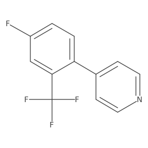 4-(4-Fluoro-6-trifluoromethylphenyl)pyridine结构式
