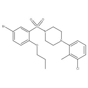 1-(5-Bromo-2-propoxybenzenesulfonyl)-4-(3-chloro-2-methylphenyl)piperazine Structure