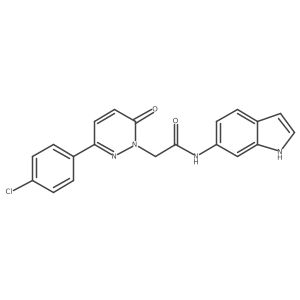 2-[3-(4-chlorophenyl)-6-oxopyridazin-1(6H)-yl]-N-(1H-indol-6-yl)acetamide结构式