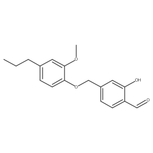 2-Hydroxy-4-((2-methoxy-4-propylphenoxy)methyl)benzaldehyde Structure