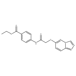 Ethyl 4-{[([1,2,4]triazolo[4,3-b]pyridazin-6-ylsulfanyl)acetyl]amino}benzoate Structure