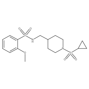 N-((1-(cyclopropylsulfonyl)piperidin-4-yl)methyl)-2-methoxybenzenesulfonamide结构式