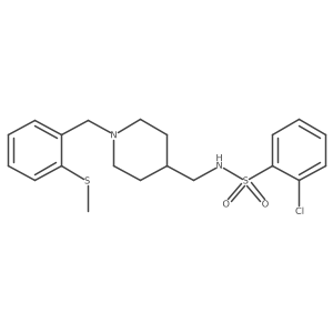 2-chloro-N-((1-(2-(methylthio)benzyl)piperidin-4-yl)methyl)benzenesulfonamide结构式