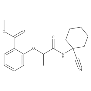 Methyl 2-[1-[(1-cyanocyclohexyl)amino]-1-oxopropan-2-yl]oxybenzoate结构式