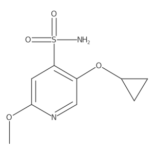 5-Cyclopropoxy-2-methoxypyridine-4-sulfonamide结构式