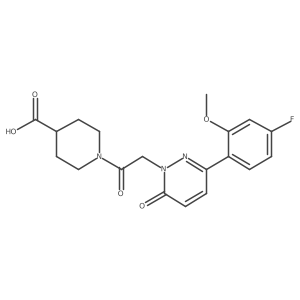 1-{[3-(4-fluoro-2-methoxyphenyl)-6-oxopyridazin-1(6H)-yl]acetyl}piperidine-4-carboxylic acid Structure