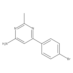 6-(4-Bromophenyl)-2-methylpyrimidin-4-amine结构式