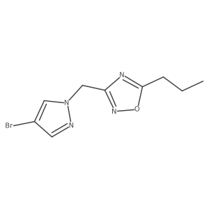 3-[(4-bromo-1H-pyrazol-1-yl)methyl]-5-propyl-1,2,4-oxadiazole Structure