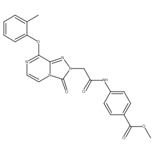 methyl 4-({[8-(2-methylphenoxy)-3-oxo[1,2,4]triazolo[4,3-a]pyrazin-2(3H)-yl]acetyl}amino)benzoate Structure