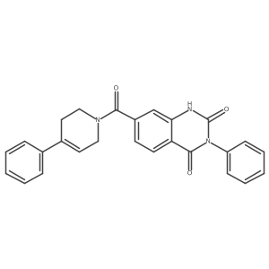 3-phenyl-7-(4-phenyl-1,2,3,6-tetrahydropyridine-1-carbonyl)quinazoline-2,4(1H,3H)-dione Structure