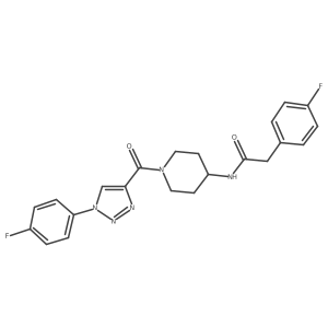 2-(4-fluorophenyl)-N-(1-(1-(4-fluorophenyl)-1H-1,2,3-triazole-4-carbonyl)piperidin-4-yl)acetamide Structure