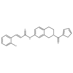 (E)-3-(2-chlorophenyl)-N-(2-(furan-2-carbonyl)-1,2,3,4-tetrahydroisoquinolin-7-yl)acrylamide Structure